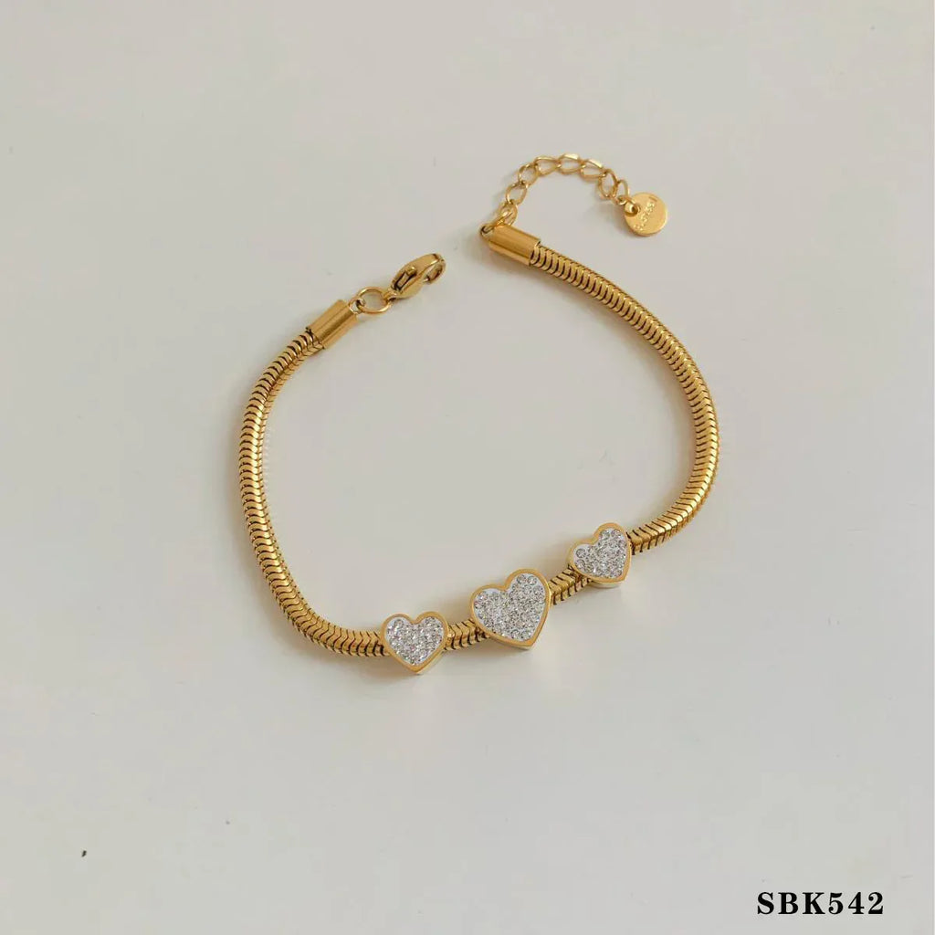 Crystal Heart Adjustable Infinite Bracelet - Viexta