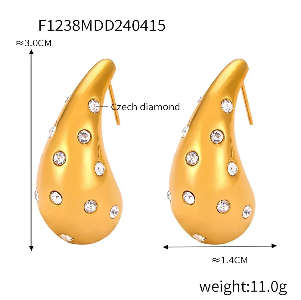 Luxury Water Drop-shaped Earrings - Viexta