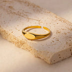 18K Gold Korean Minimalist Ring