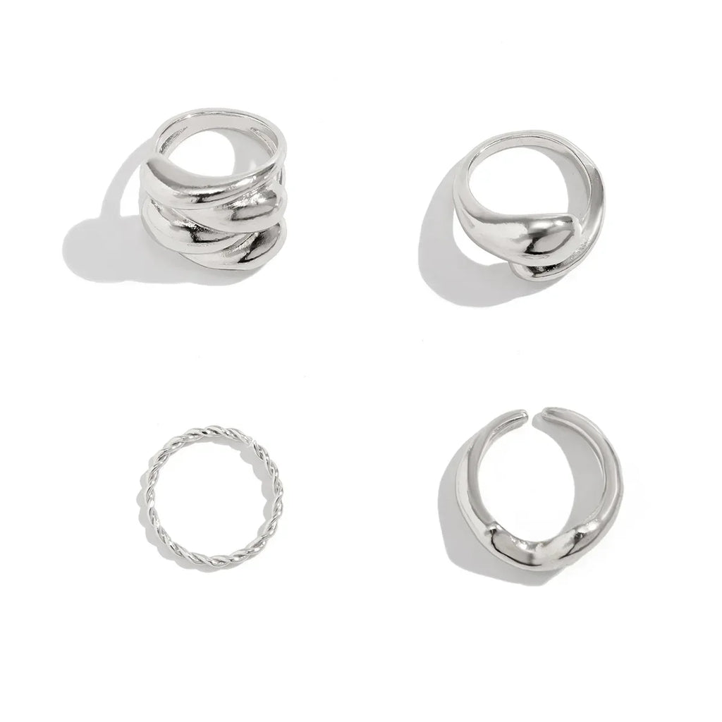 Trendy Glossy Water Drop Ring - Viexta