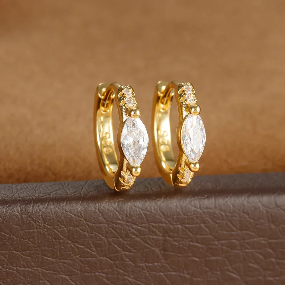 Multicolor Micro Inlaid Zircon Diamond Earrings - Viexta