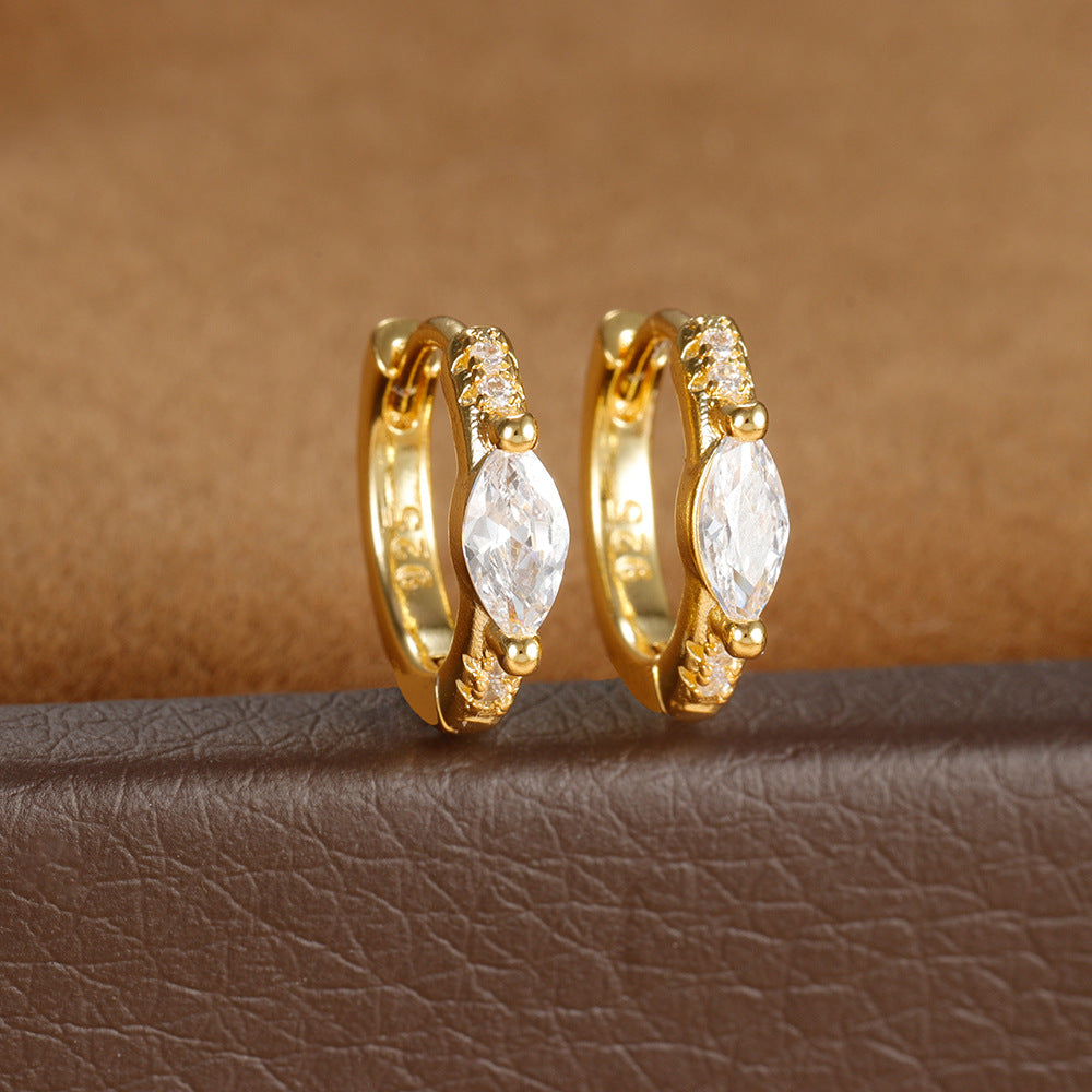 Multicolor Micro Inlaid Zircon Diamond Earrings