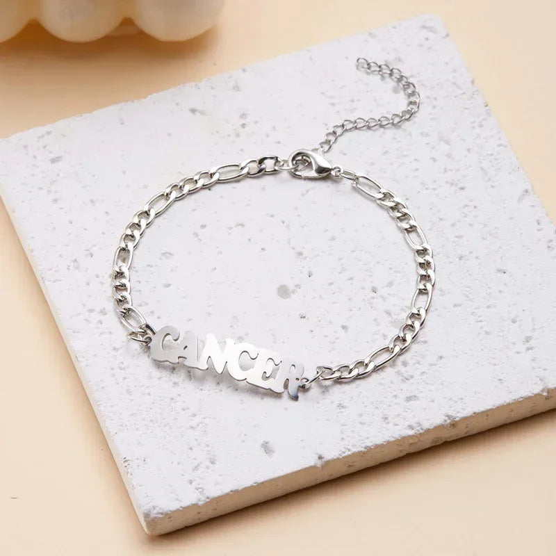 Stainless Steel Zodiac printed Bracelet - Viexta