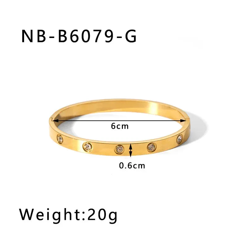 zircon-titanium-steel-electroplated-bracelet - Viexta