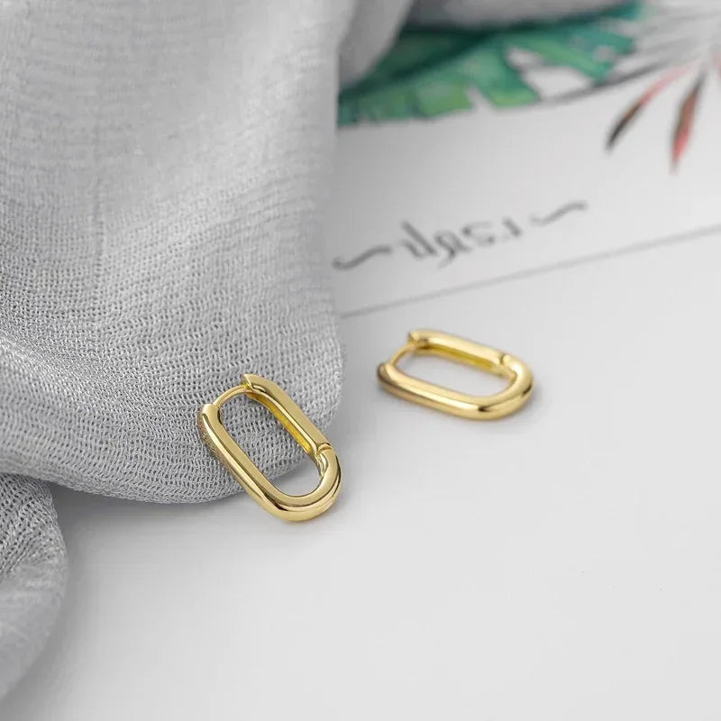 Diamond-embedded Gold-plated Versatile Earrings - Viexta