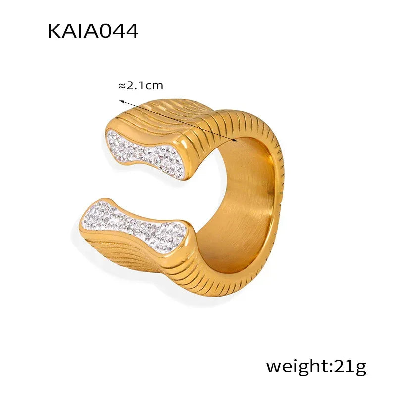 French Shell Texture Ring - Viexta