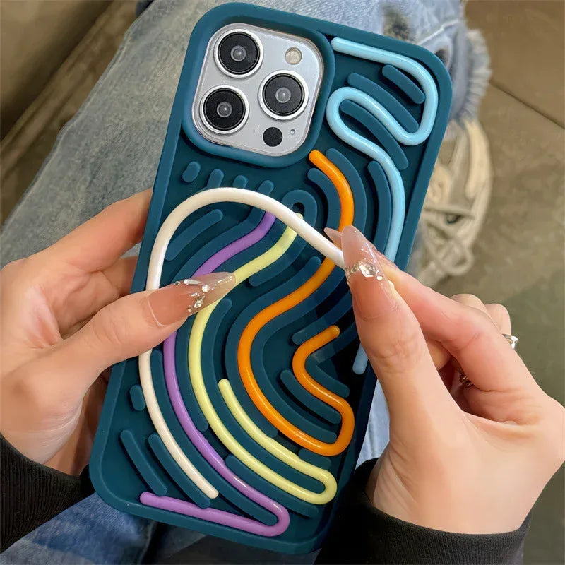 Decompression Puzzle Silicone iPhone Case - Viexta