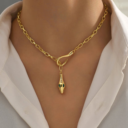 Elegant Metal Snake Series Necklace