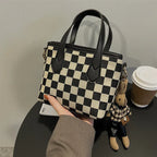 Houndstooth Shoulder Portable Bag - Viexta