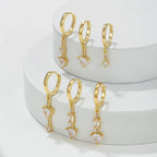 Long Triangle Zircon Earrings - Viexta