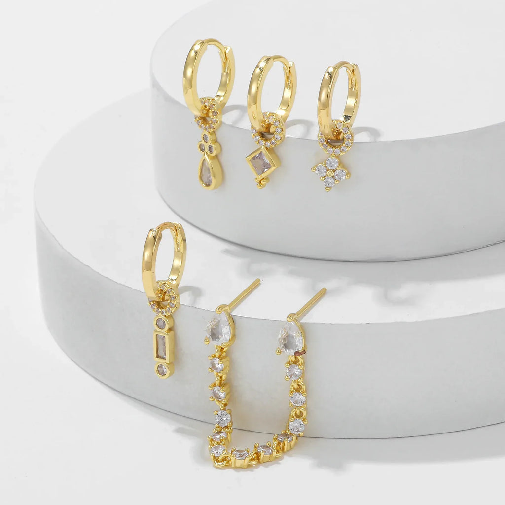 18k Micro Inlaid Zircon Ear Clip - Viexta