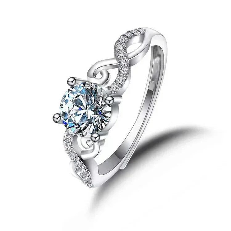 Six-claw 1 Karat Engagement Ring - Viexta