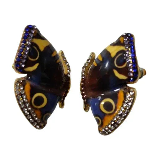 womens-painted-epoxy-butterfly-earrings - Viexta