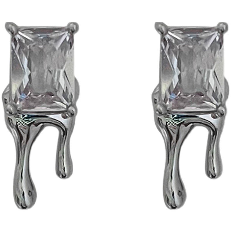 Water Drop Square Zircon Earring