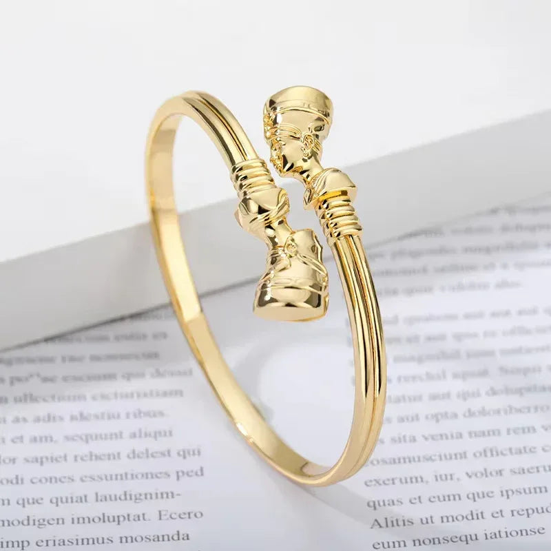 Egyptian Pharaoh Head Hook Bracelet - Viexta