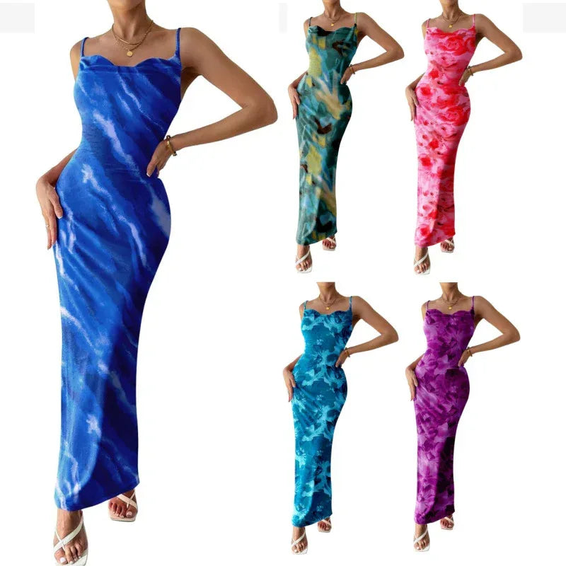 Spaghetti Strap Sleeveless Dress - Viexta