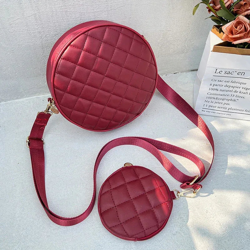 Plaid Rhombus Two-piece Bag - Viexta