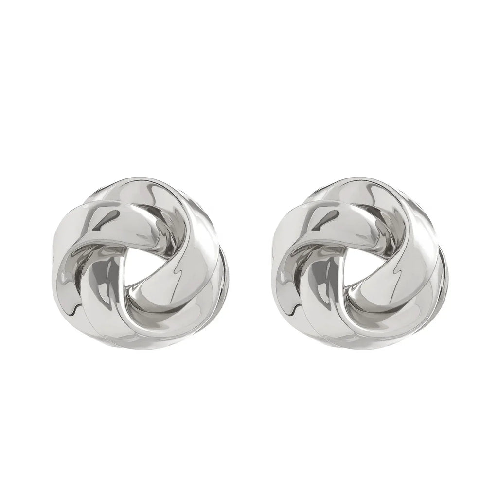 Twisted Alloy Stud Earrings - Viexta