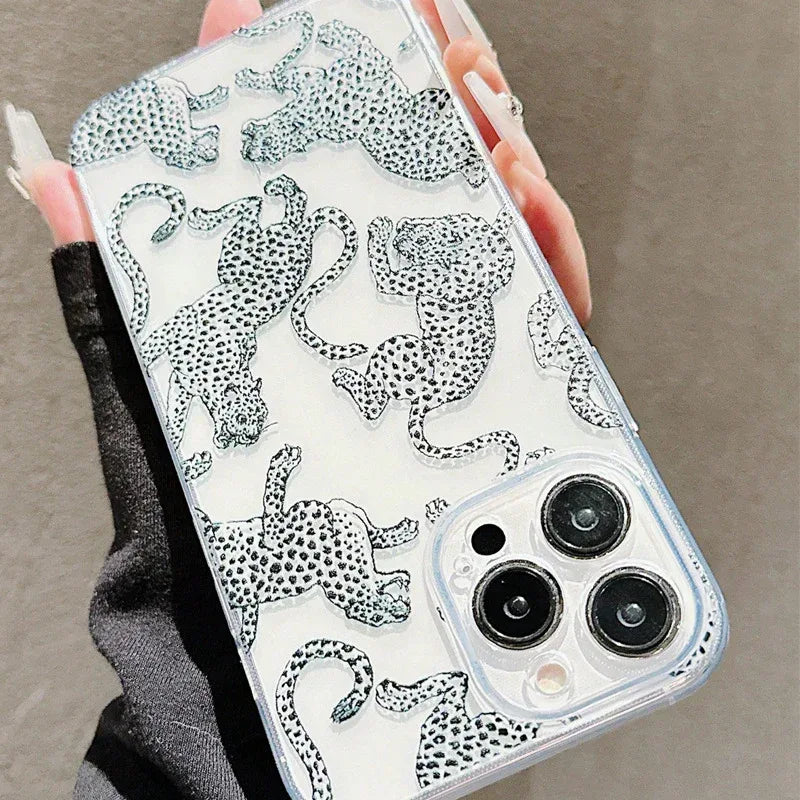 Niche Retro Leopard iPhone Case - Viexta