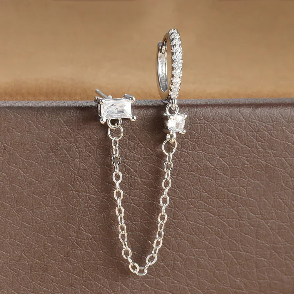 Single Row Square Ear Clip - Viexta