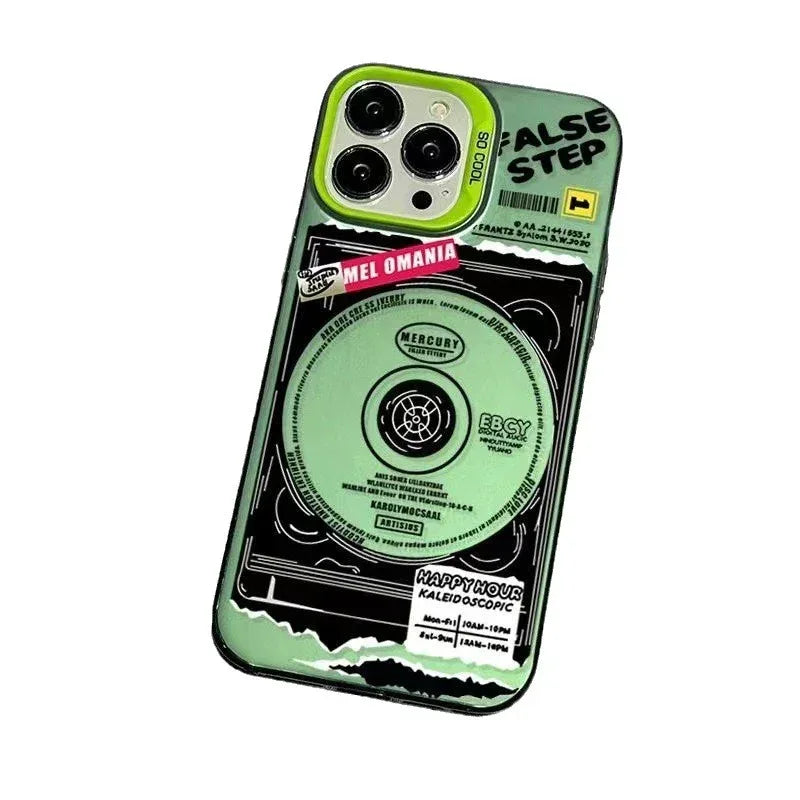 Trend Disc Electroplating Button iPhone Case - Viexta