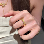 Retro Brushed Bright Star Ring - Viexta