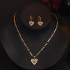 Evil Heart-shaped Necklace And Earrings Suite - Viexta