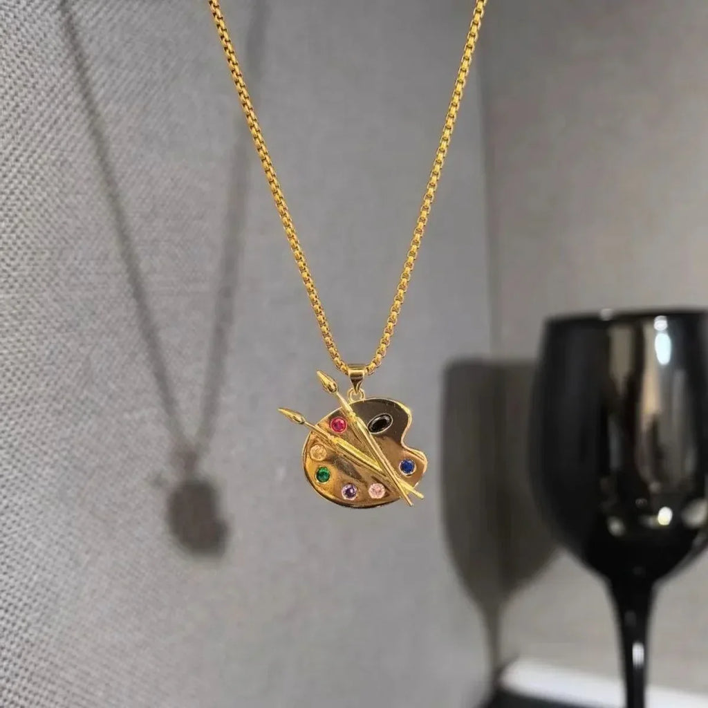 palette-zircon-pendant-necklace - Viexta