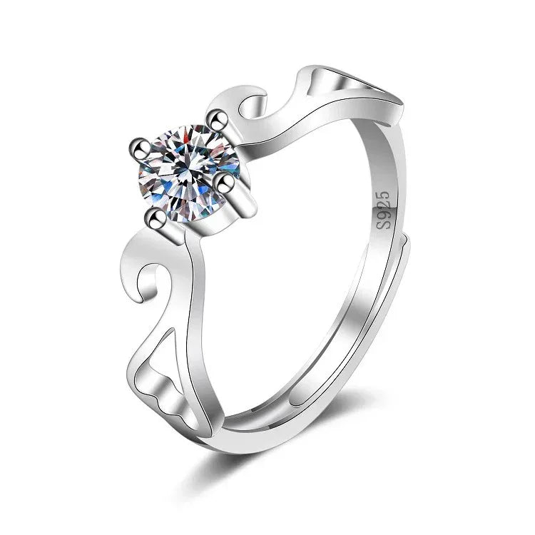 Six-claw 1 Karat Engagement Ring - Viexta