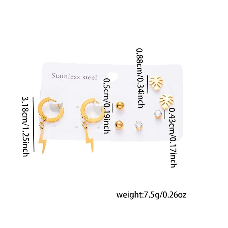 Titanium Steel Earrings Set - Viexta