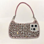 Three-dimensional Glass Rhinestone Small Handbag iPhone Cover