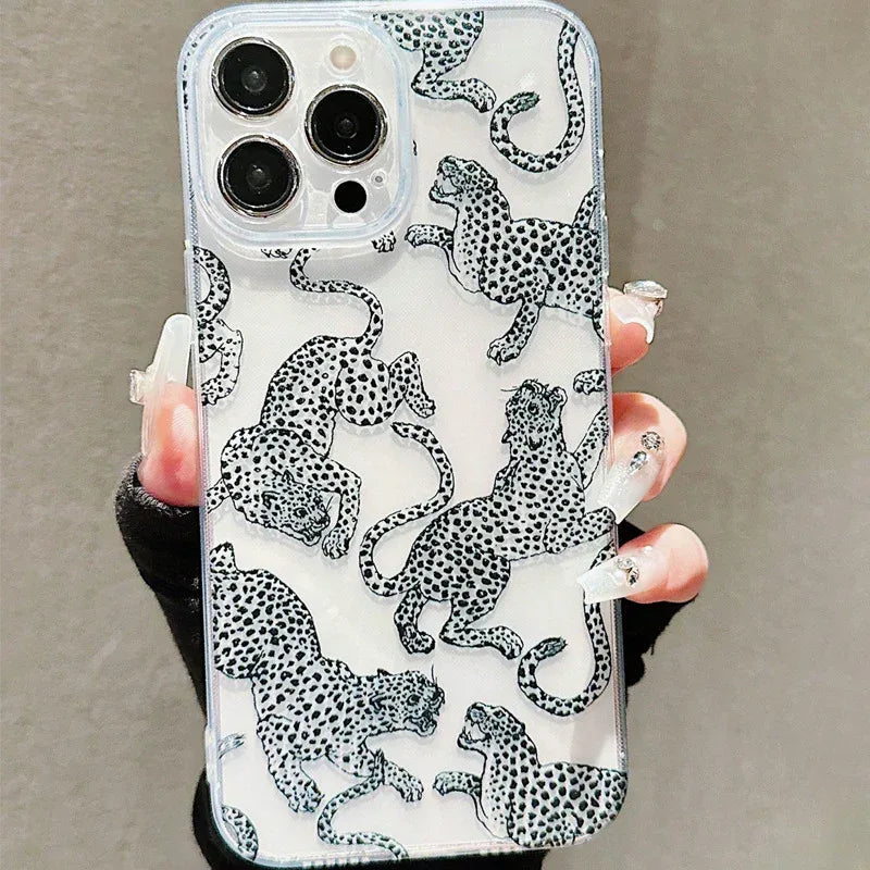 Niche Retro Leopard iPhone Case - Viexta
