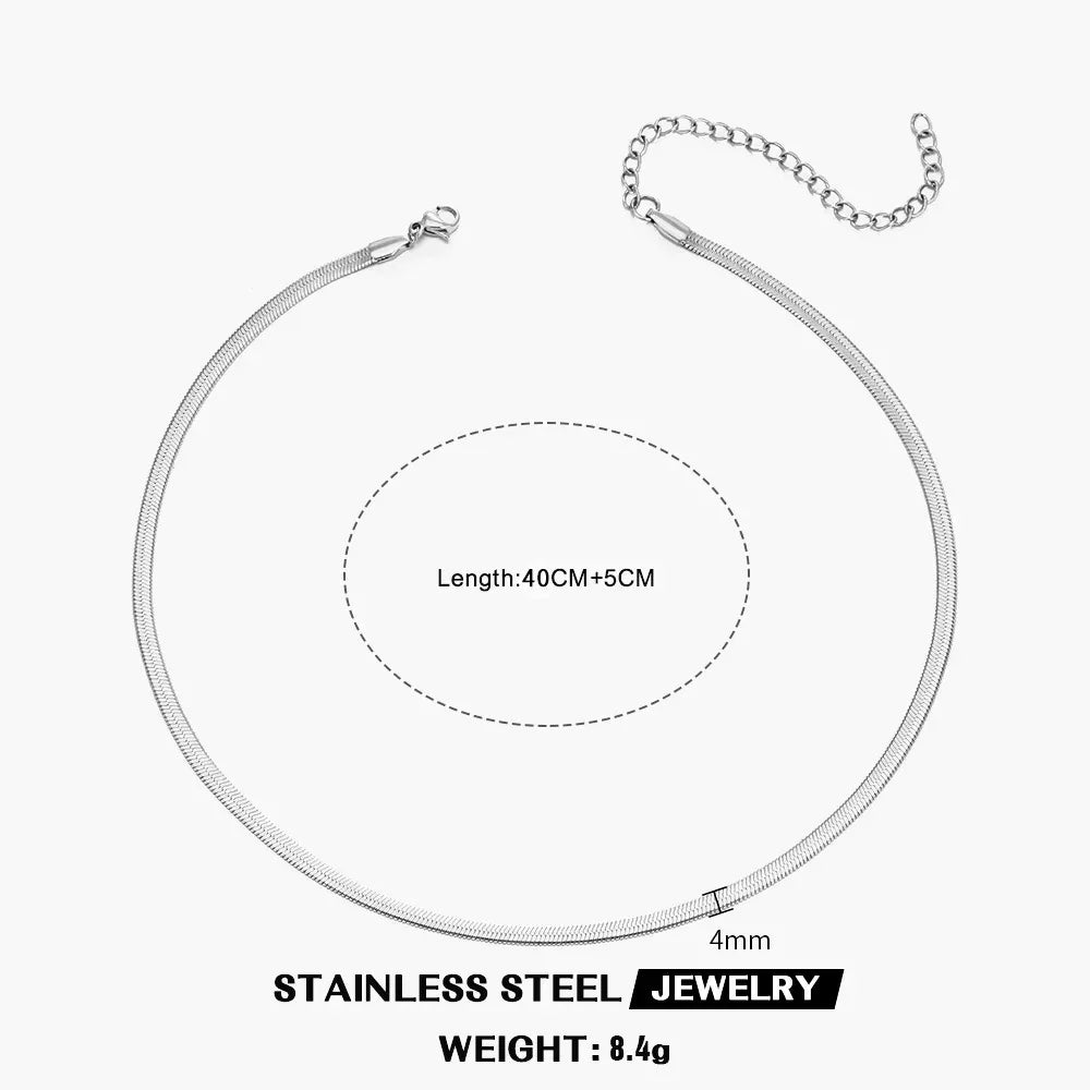 Stainless Steel Snake Collarbone Neckpiece - Viexta