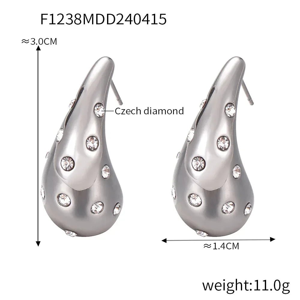 Luxury Water Drop-shaped Earrings - Viexta