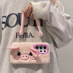 Plush Cute Piggy Samsung Phone Case With Bracket