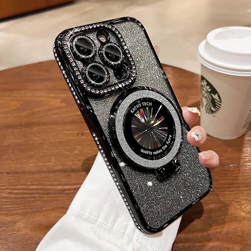 Edge Drill Gradient Color Magnetic Suction iPhone Case - Viexta