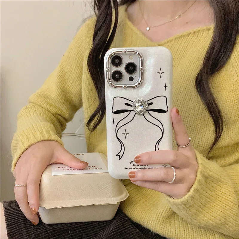 Line Bow Drop-resistant iPhone Case - Viexta