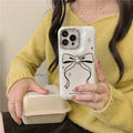 Line Bow Drop-resistant iPhone Case - Viexta