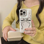 Line Bow Drop-resistant iPhone Case - Viexta