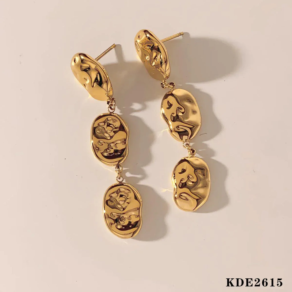 Stainless Steel Irregular Pendants Earrings - Viexta