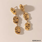 Stainless Steel Irregular Pendants Earrings