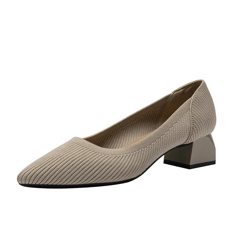 Pointed Shallow Medium High Heel - Viexta