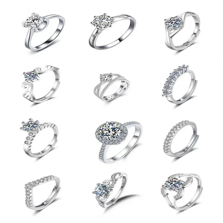 Six-claw 1 Karat Engagement Ring - Viexta