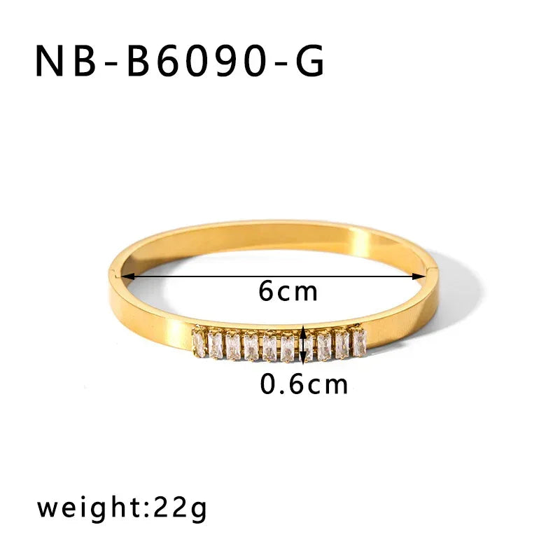 zircon-titanium-steel-electroplated-bracelet - Viexta
