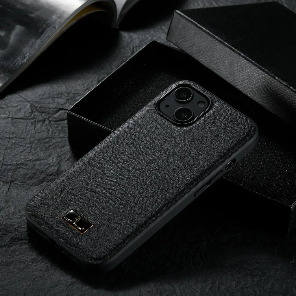 solid-color-business-leather-pattern-samsung-phone-case - Viexta