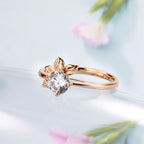 Rose Gold Petal Ring For Women