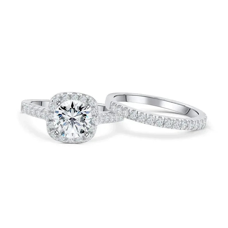 Zircon Engagement Two-piece Ring - Viexta