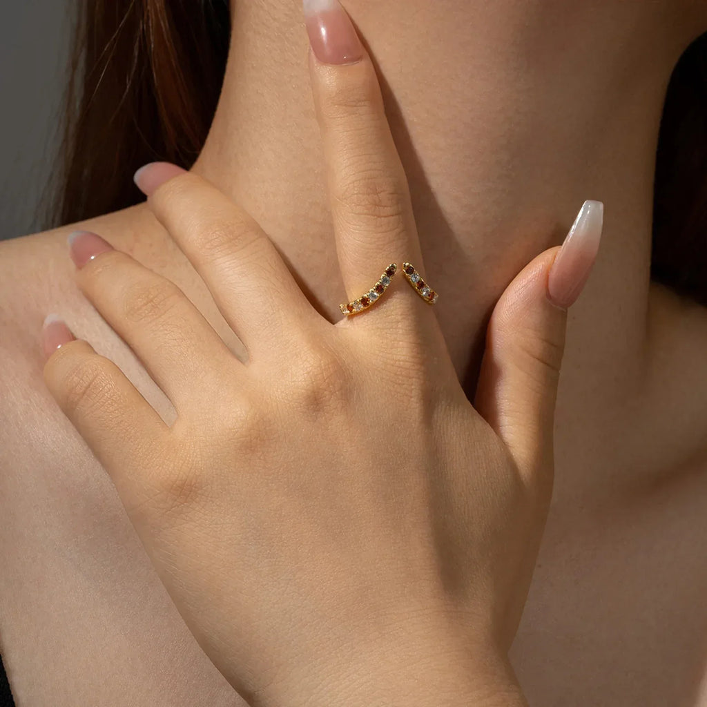 S925 Sterling Silver Open Adjustable Ring - Viexta