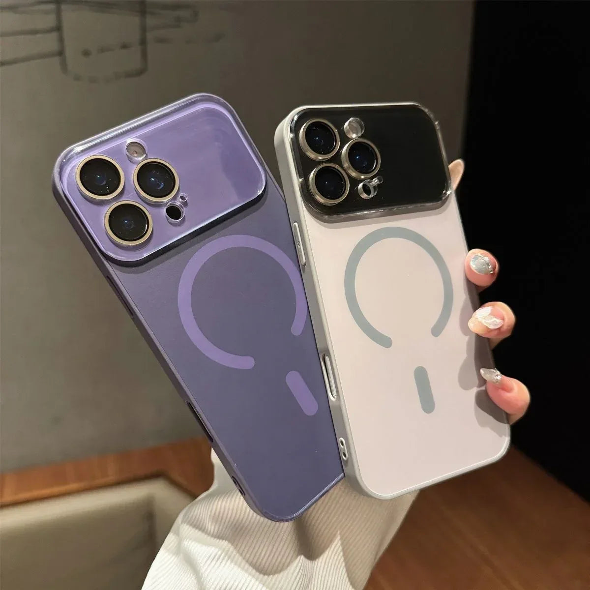 Large Window Frosted Magnetic iPhone Case - Viexta
