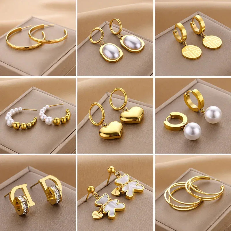 18k Trendy Hoops - Viexta